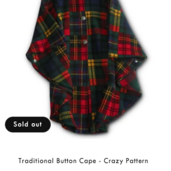 Buttoned Woolen Cape from Johnson Woolen Mills - Picture 7 of 7